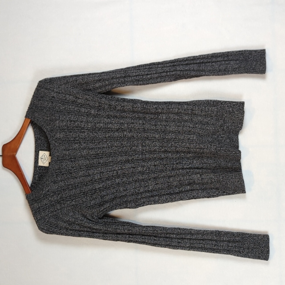St. John's Bay Gray Knit Stretch Crewneck Sweater S
